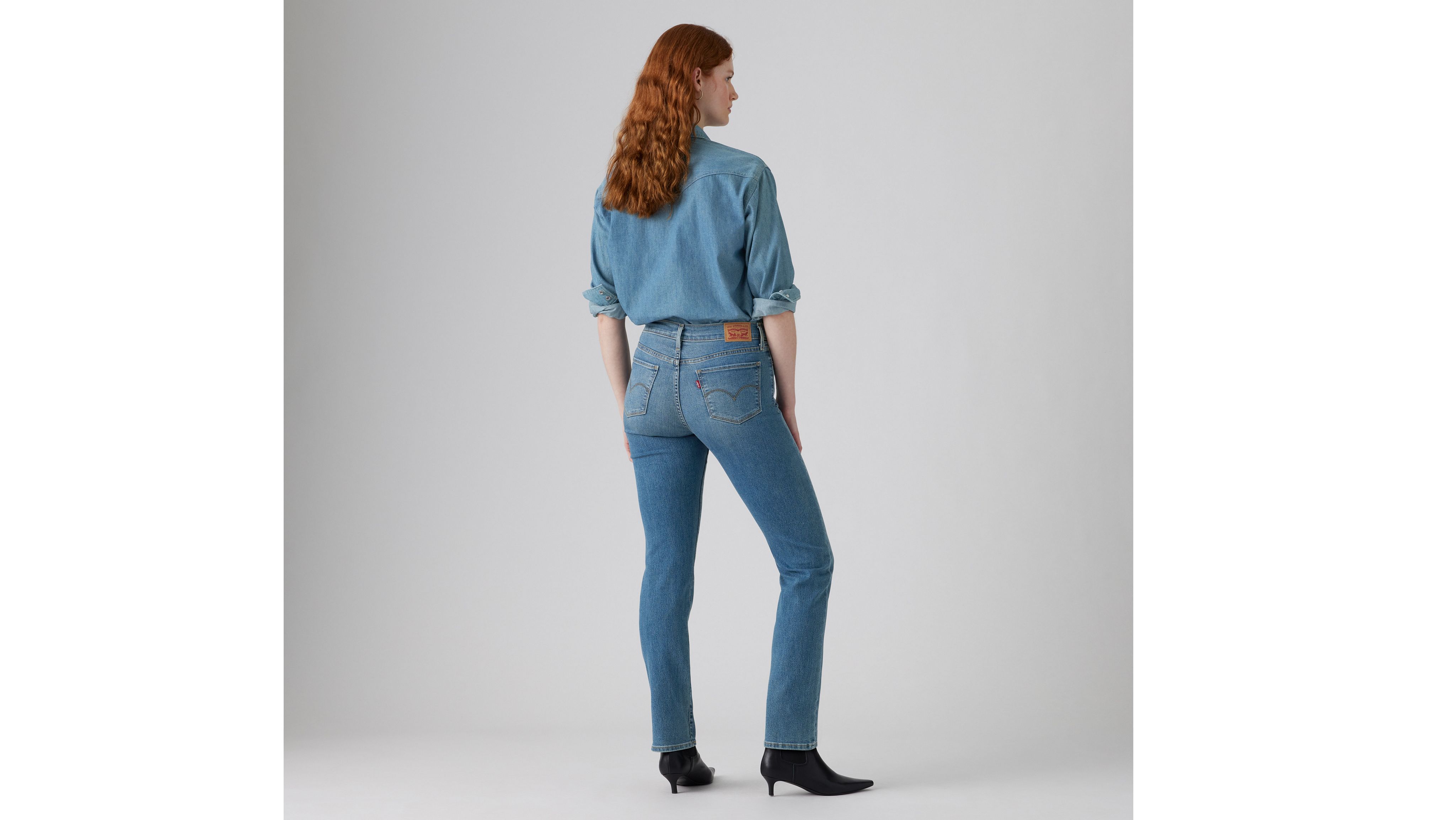 314 Прямые женские джинсы Shaping Levi's, Eternal Indigo - Medium Wash — фото 4