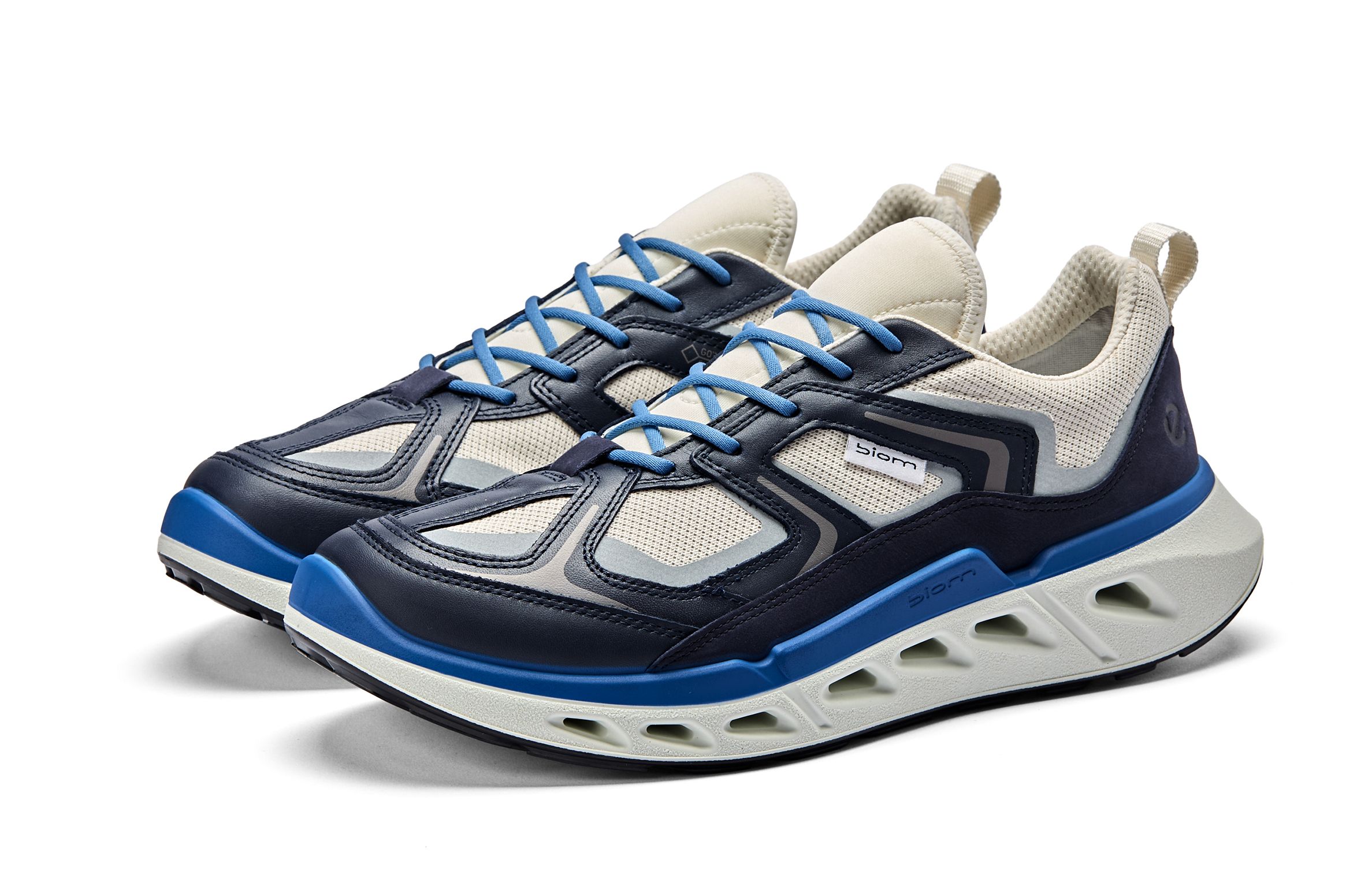 Ecco SS26 BIOM 720 Collection Кожаные повседневные туфли мужские Blue 850344 — фото 4