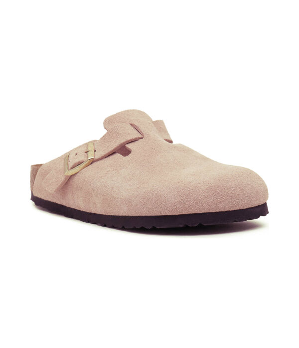 Кожаные тапочки Бостон Birkenstock, коричневый