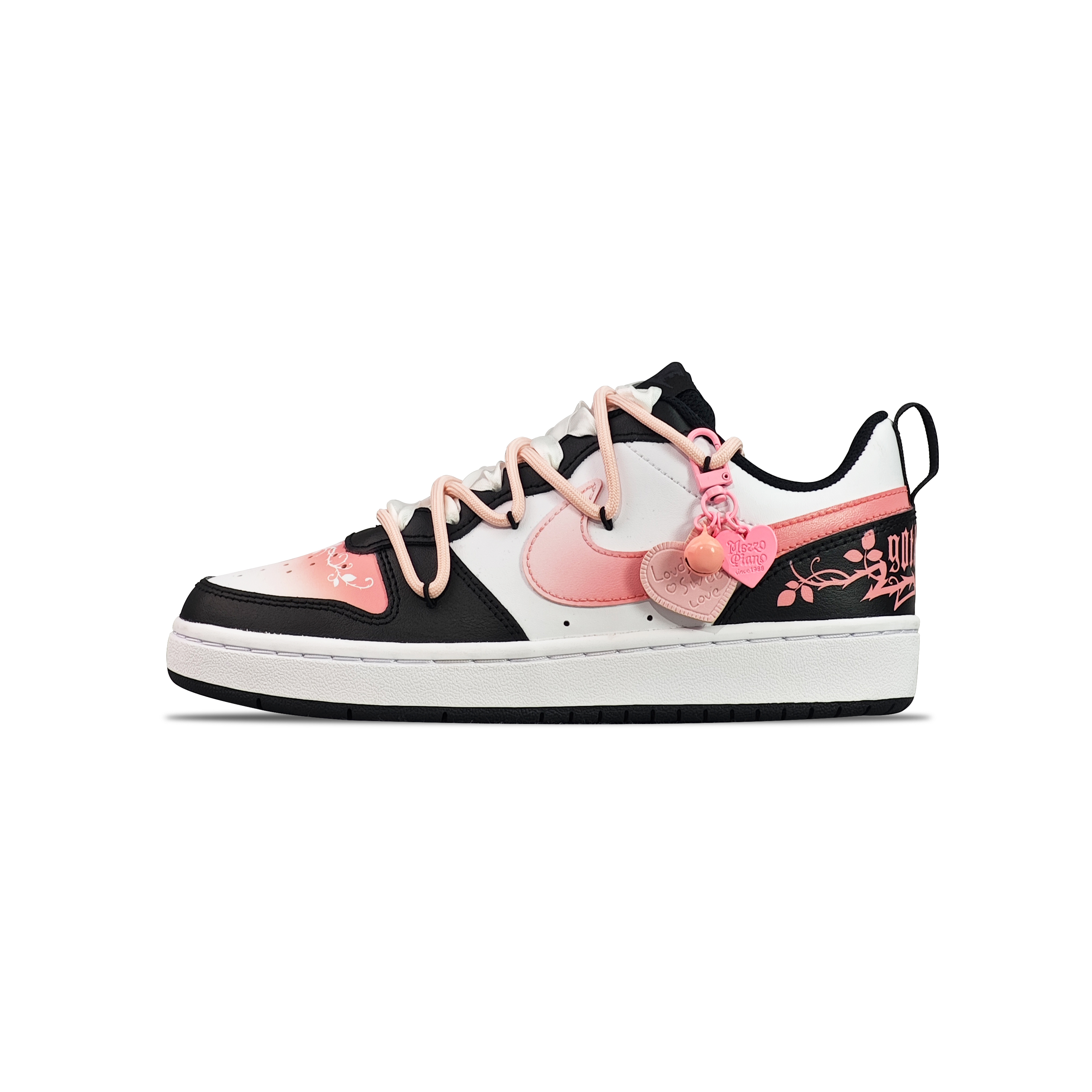 

Кроссовки Nike Court Borough Skateboarding Shoes Women's Low-top Black/pink/white, цвет Peach