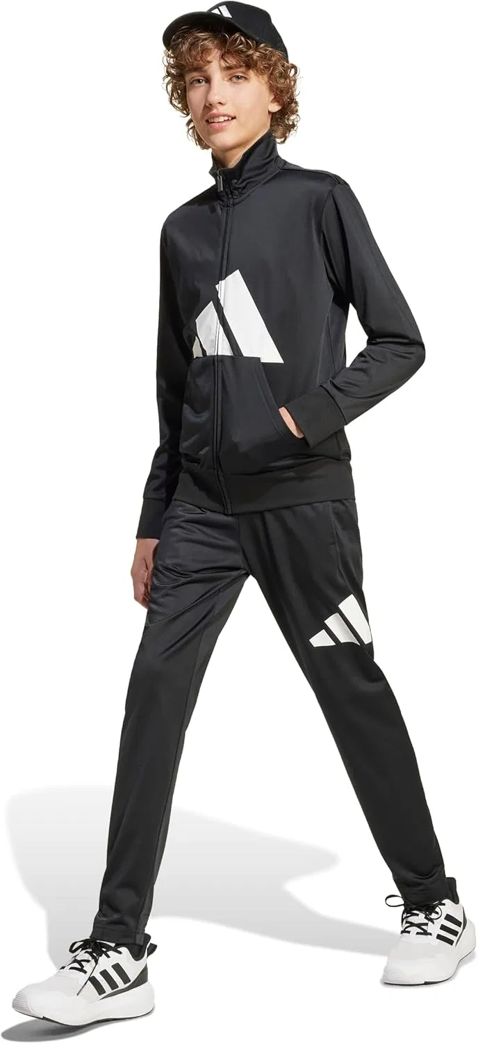 Детский спортивный костюм adidas CLIMACOOL, Black/White, размерная линейка — фото 3