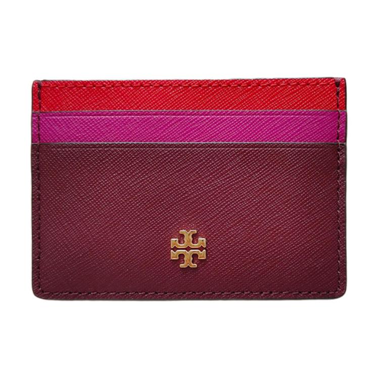 

TORY BURCH Держатель для карт из коровьей кожи, стандартный, женский, фуксия