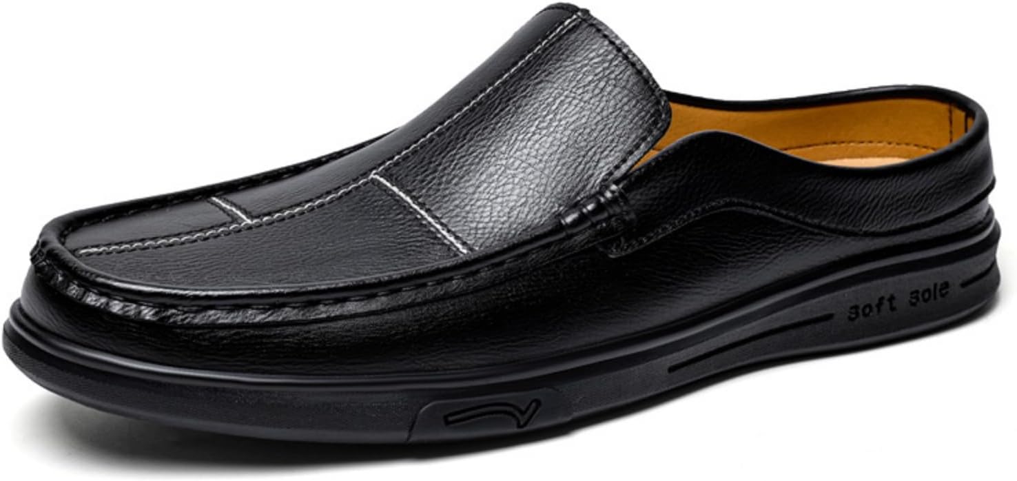 

Мужские модные слипоны с открытой пяткой, стильная повседневная обувь- идеально для отдыха дома, выполнения мелких дел на улице и коротких ежедневных поездок Kpdwfms, черный