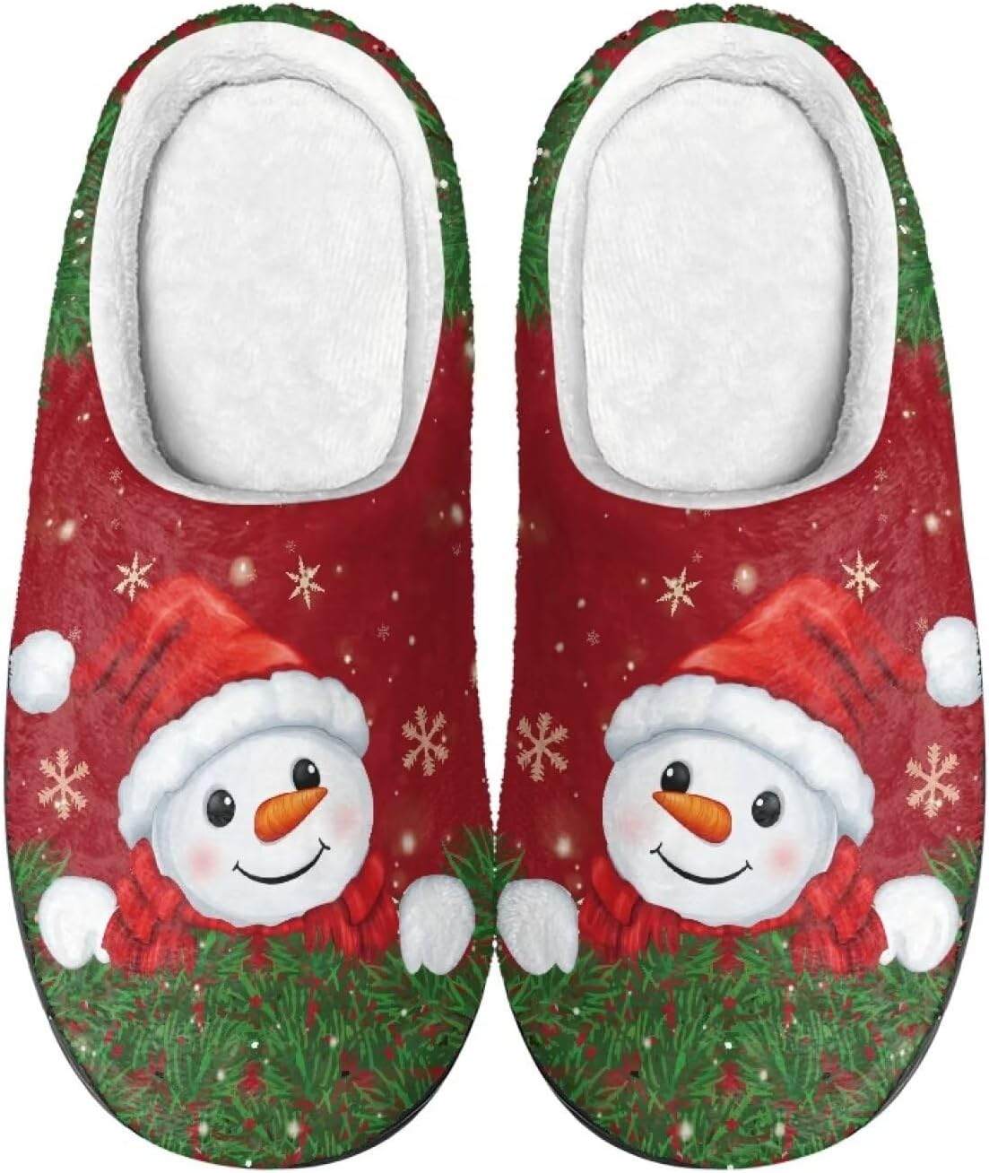 

Домашние тапочки Nxidvxne для мужчин, пушистые носки-тапочки для мужчин, домашняя обувь, мягкие домашние тапочки для женщин и мужчин, Snowmen