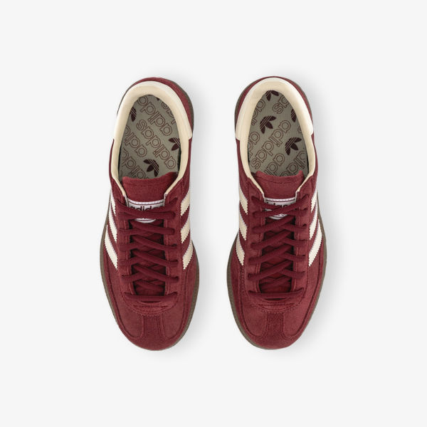 Кроссовки замшевые Adidas Handball Spezial, бордовый — фото 2