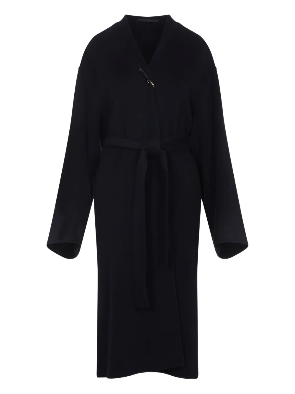 

Пальто с поясом, украшенное брошью Carven, черный
