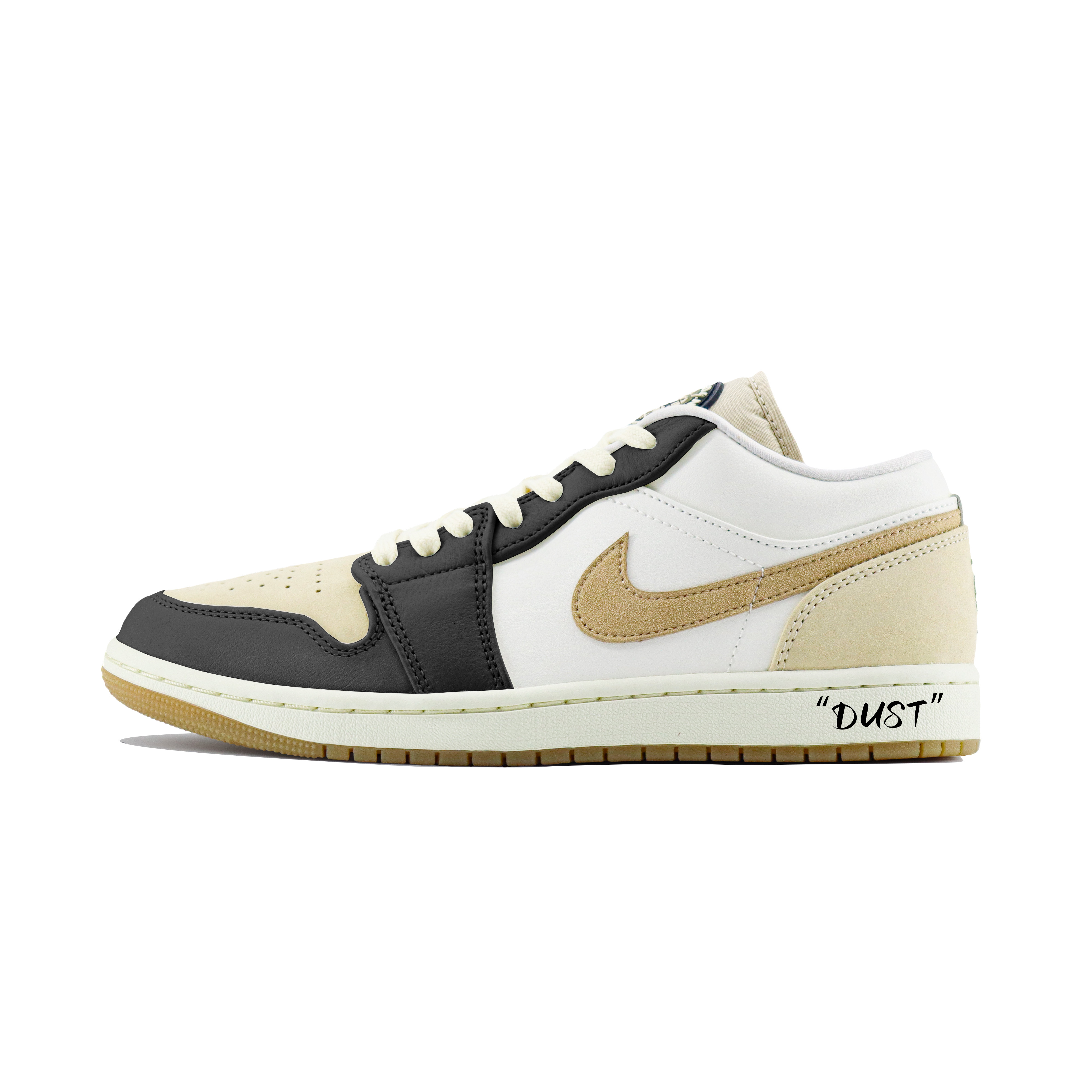 

Jordan Баскетбольные кроссовки Air 1 Low Dongdan, износостойкие, винтажные, белые, коричневые