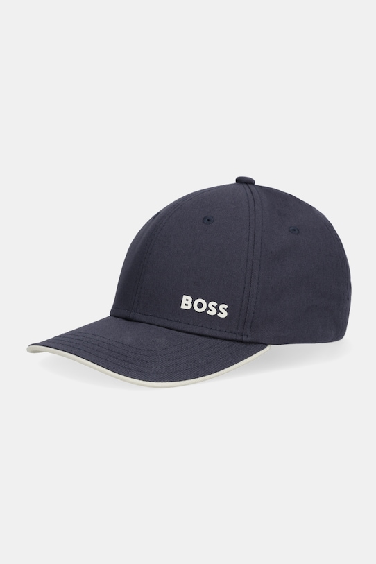 

Хлопковая бейсболка cap-bold BOSS Green, темно-синий