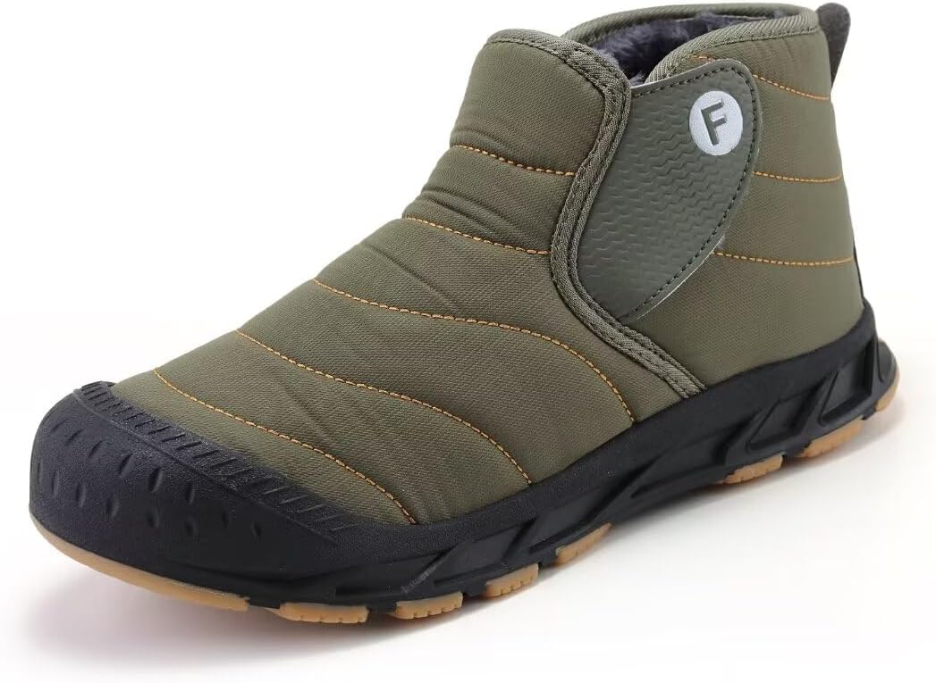 

Женские и мужские теплые зимние ботинки Stunner, с меховой подкладкой, водонепроницаемые, для улицы и снега, без шнуровки, зеленый