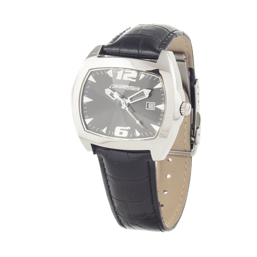 

Черные кожаные часы Chronotech, Black
