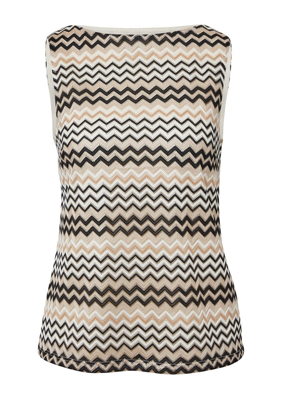 

Вязаный топ COMMA, Cream/Camel