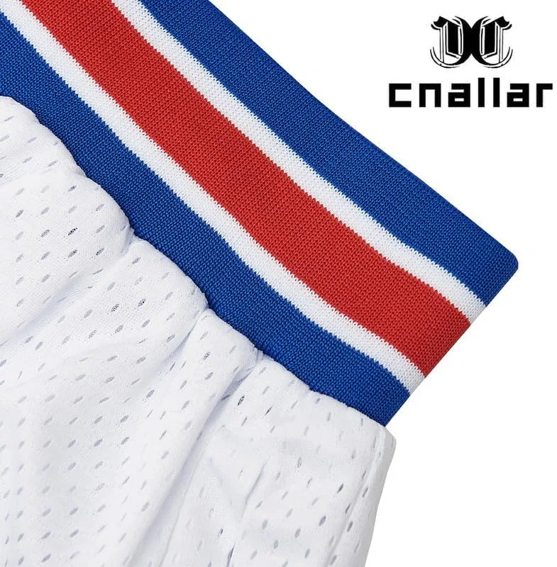 Детские спортивные шорты CNALLAR для мальчиков в стиле космического фильма, белые/черные, размеры XS-XL — фото 3