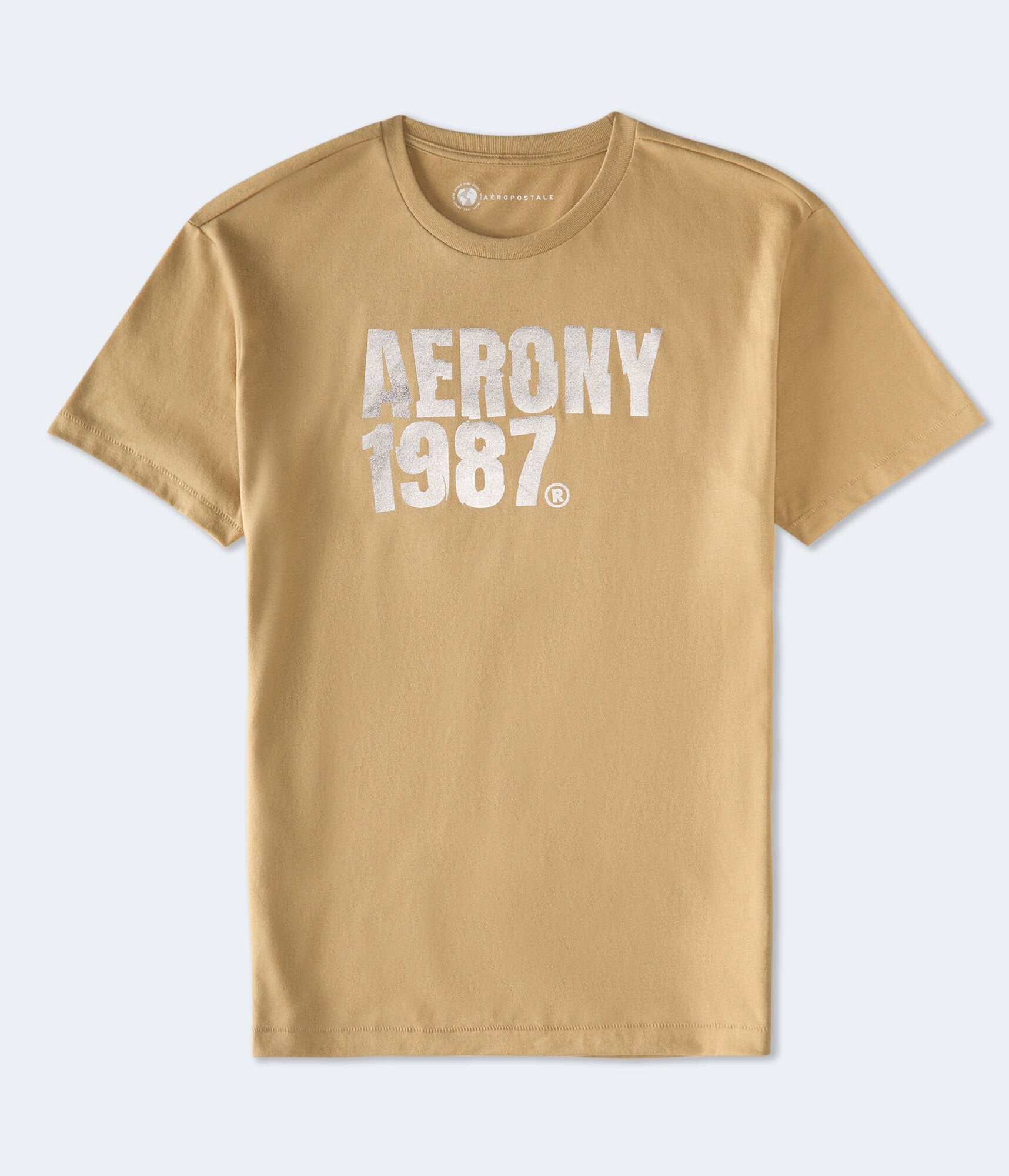 

Футболка с графическим рисунком Aeropostale Ny 1987, бежевый