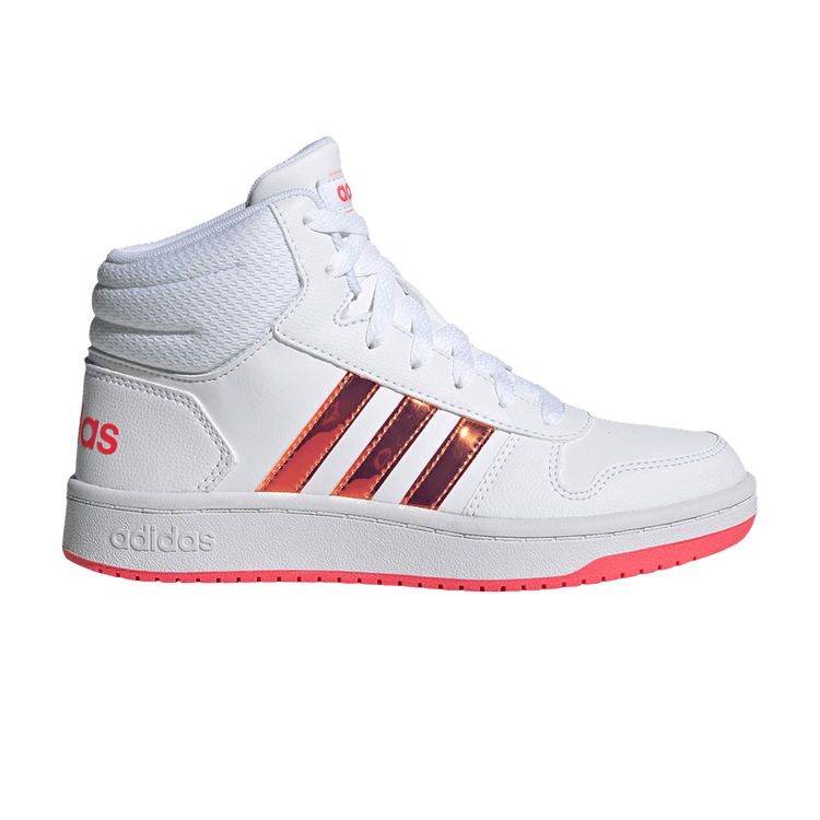 

Кроссовки Hoops 2.0 Mid J 'White Signal Pink', белый
