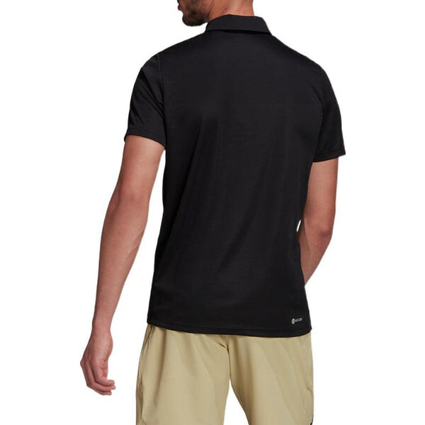Футболка adidas Solid Color Tennis Sports Short Sleeve Polo Shirt Black, мультиколор — фото 3