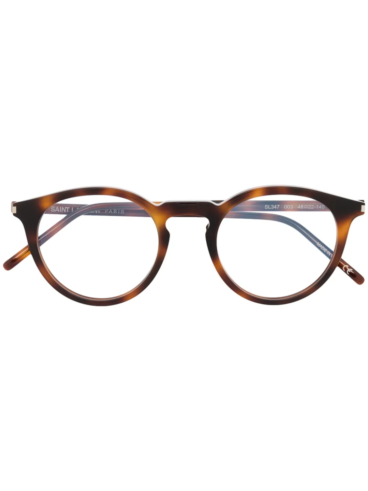 

Очки 347 в круглой оправе Saint Laurent Eyewear, коричневый