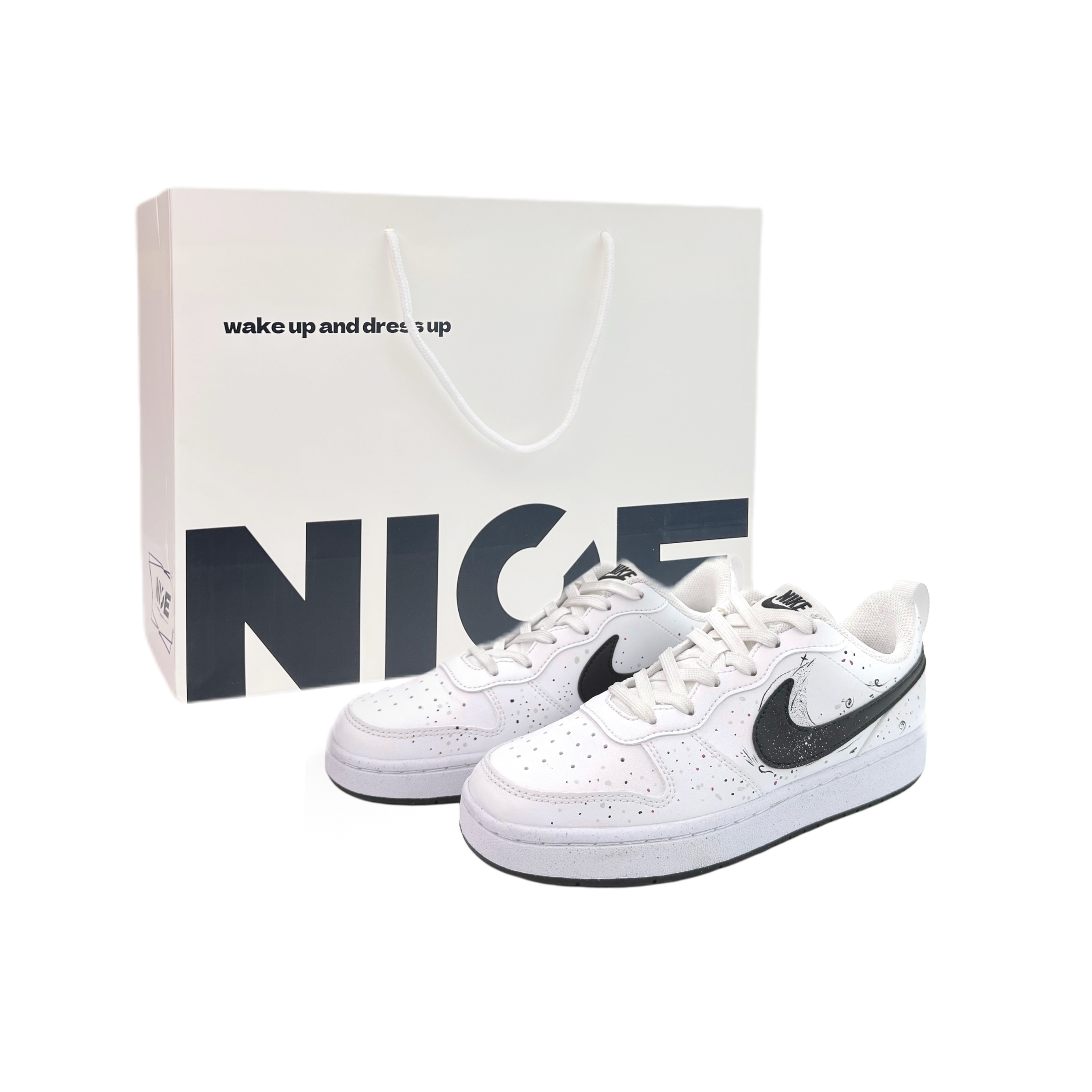 

Детские скейтерские кроссовки Court Borough для младших школьников Nike, белый