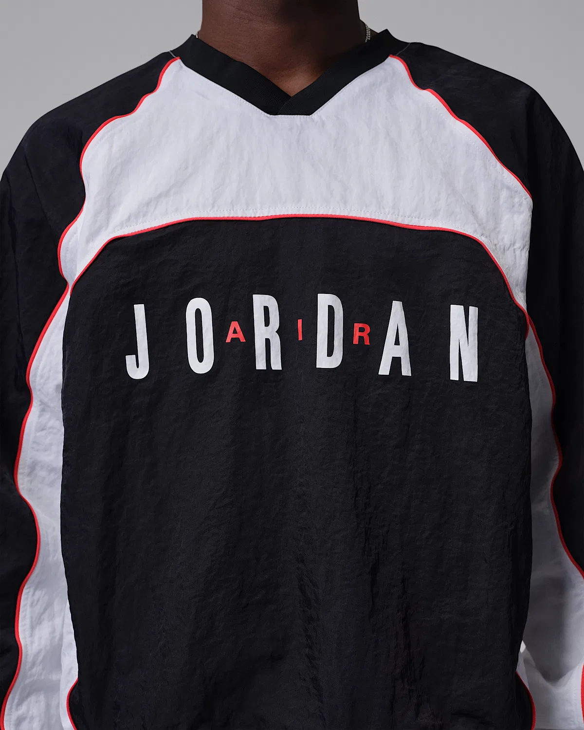 Мужская длинная футболка с длинным рукавом Jordan Flight, Black/White/Chile Red/White — фото 4