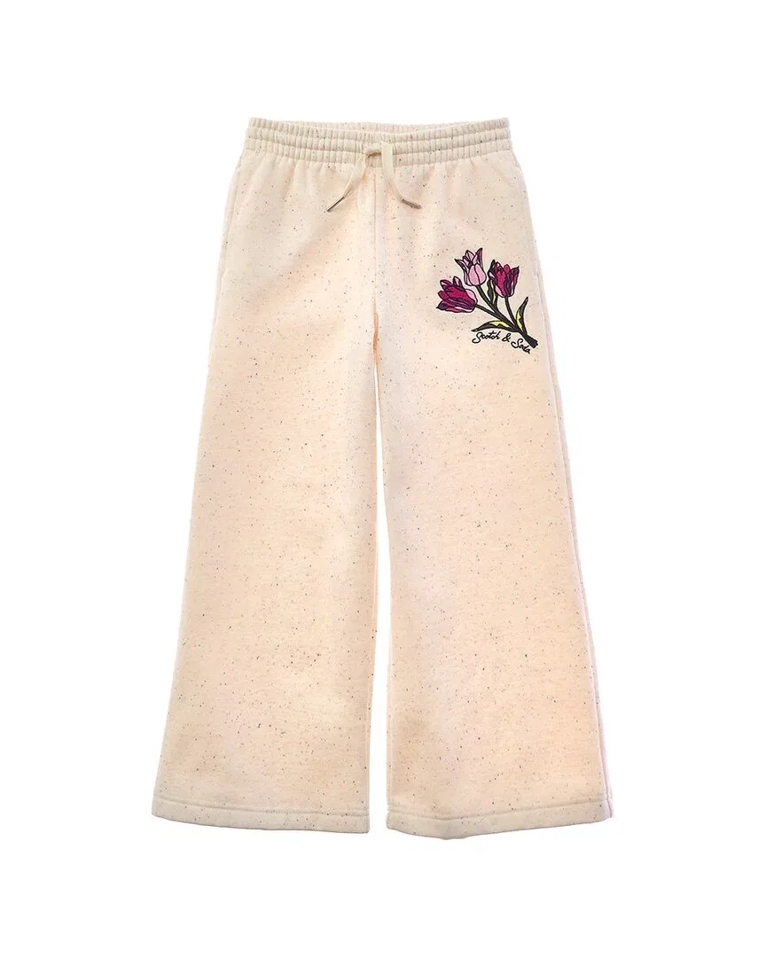 Флисовые спортивные штаны Scotch & Soda с широкими штанинами, белый