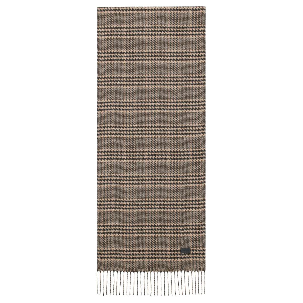 

SAINT LAURENT Шёлковый кашемировый вязаный шарф женский бежевый, Beige