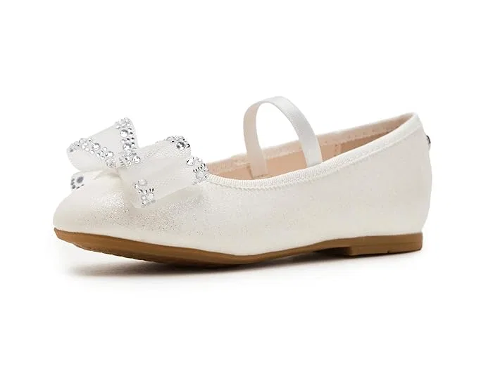 Туфли балетки с бантом Sidnee Nina Kids, White