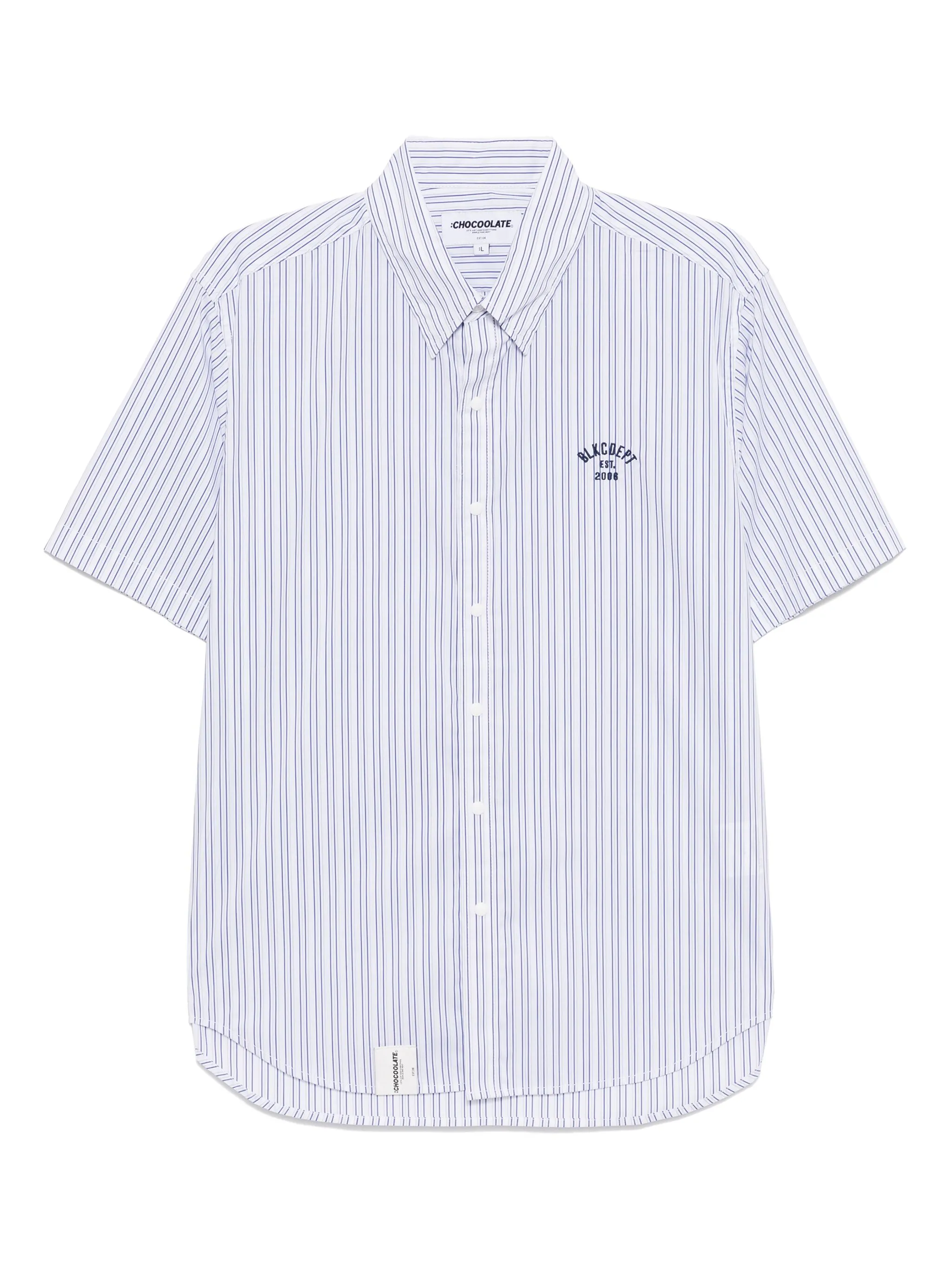 

Полосатая рубашка с короткими рукавами Chocoolate, белый