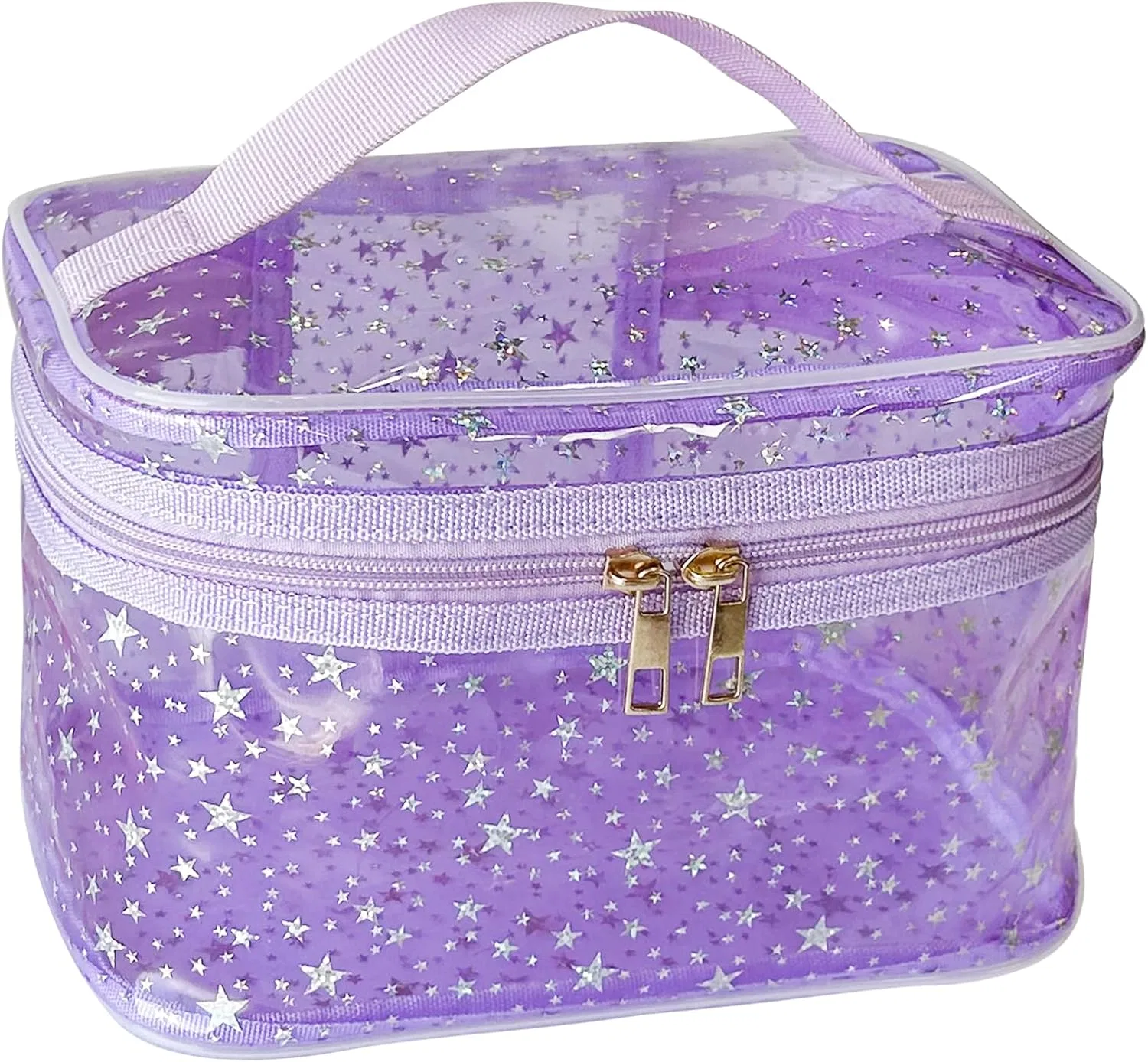 Косметичка водонепроницаемая с узором из звезд Toteprint, Purple