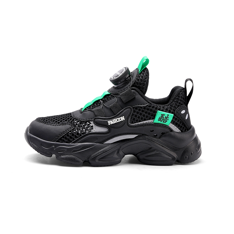 

Нескользящие износостойкие низкие детские кроссовки для повседневной носки RHOBESAM, черный