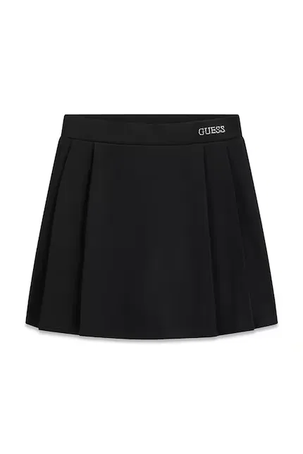 Юбка мини расклешенная из вискозы Guess, черный
