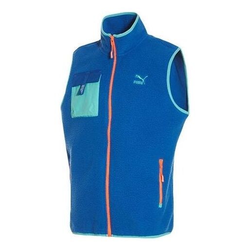 

Жилет xtg trail fleece full zip pocket vest 'blue orange' Puma, синий