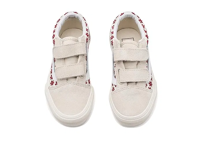Кроссовки Old Skool V Vans Kids, Chantilly Floral Racing Red — фото 3