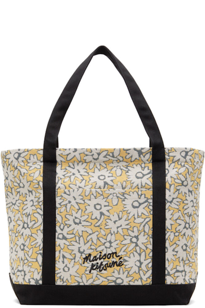 

Большая жаккардовая сумка Yellow Daisy Field Maison Kitsuné
