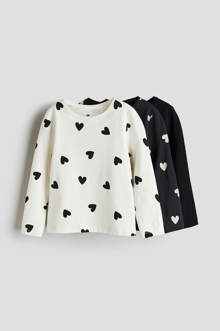 

Комплект из трех топов с длинными рукавами H&M, серый