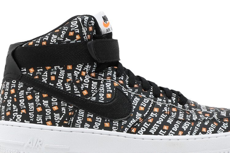 Кроссовки Nike Air Force 1 High '07 LV8 'Just Do It', черный — фото 2