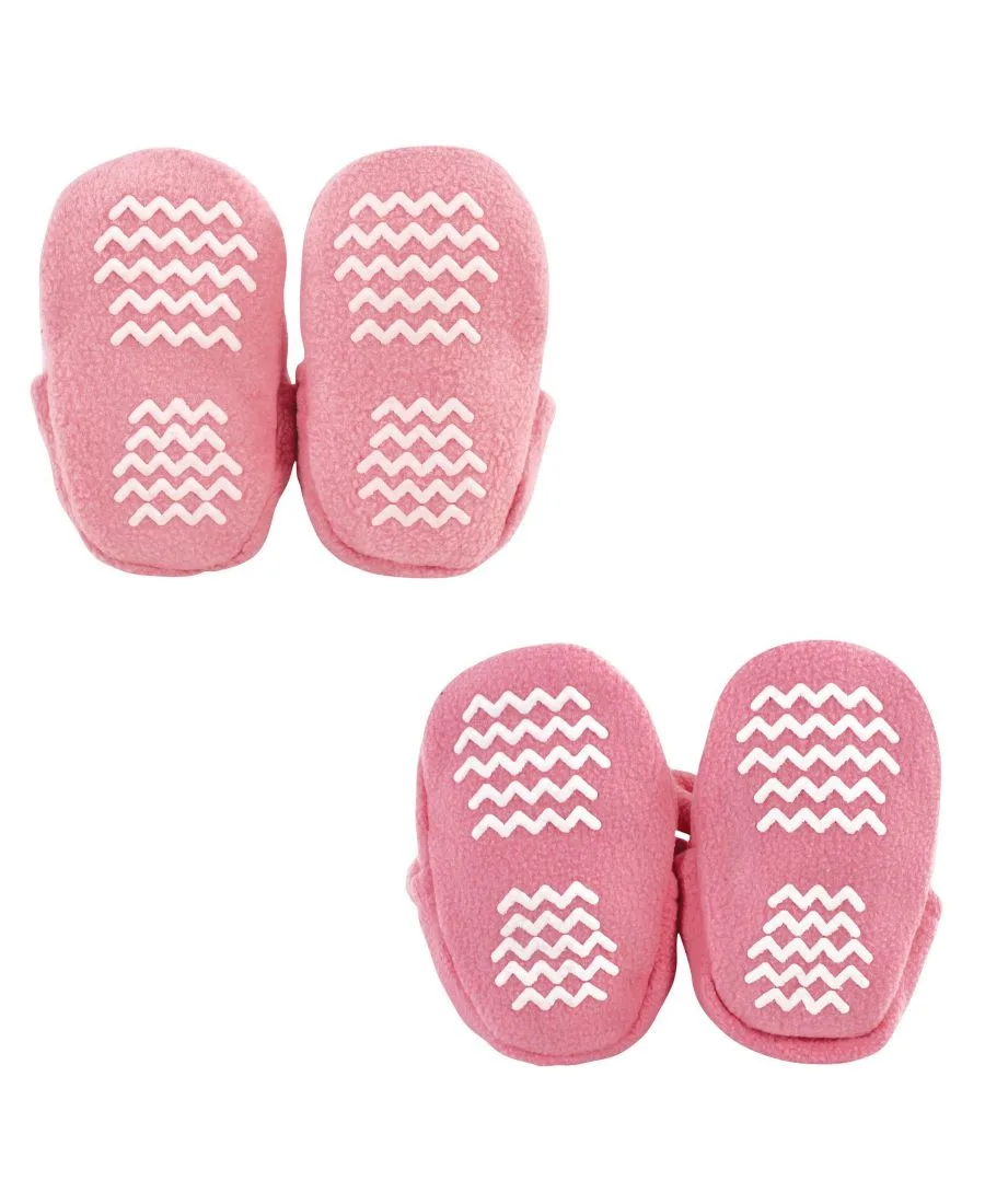 Набор из 2 пинеток из флиса с изображением животных Hudson Baby, розовый owl fox — фото 2