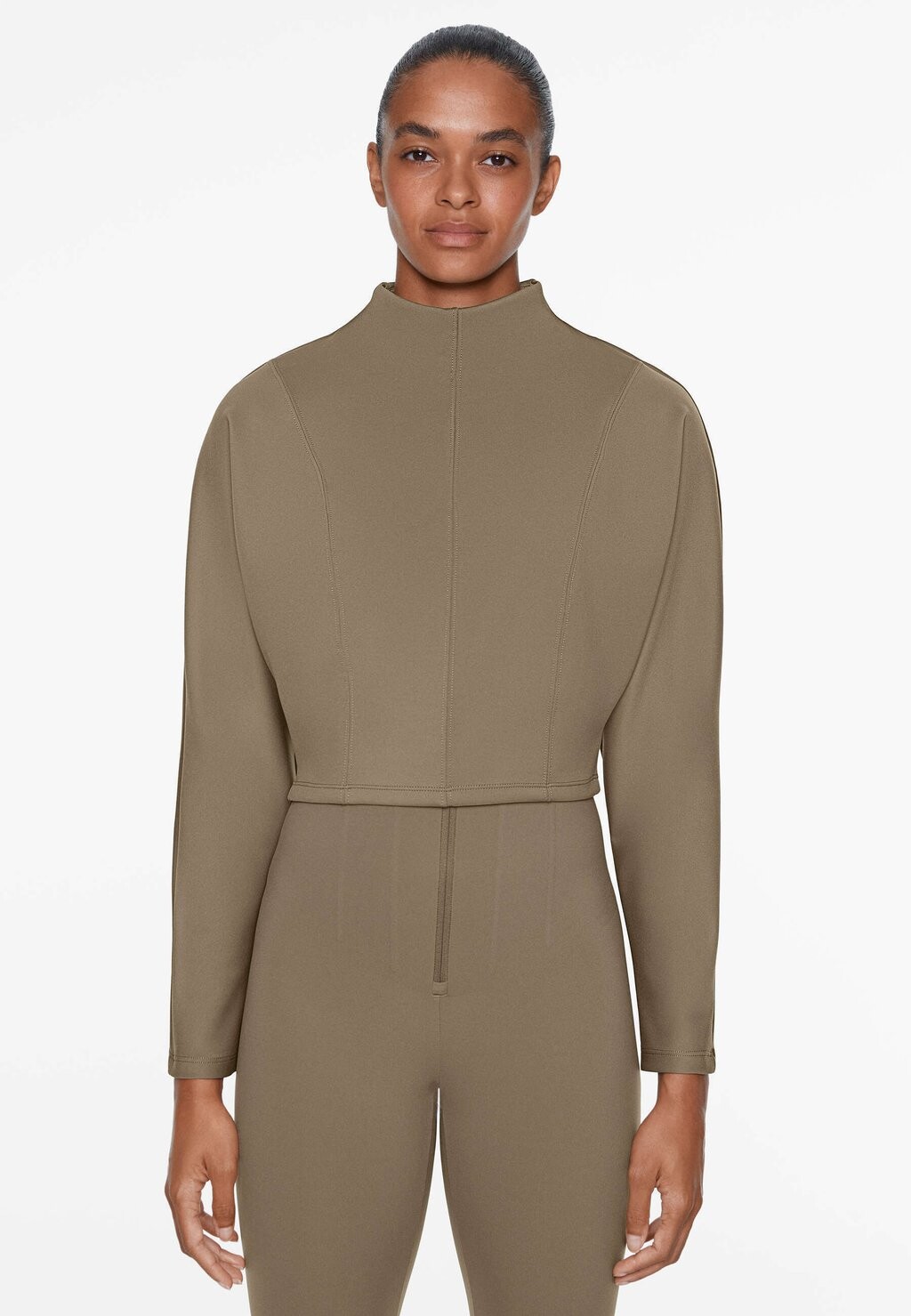 

Топ с длинными рукавами OYSHO, серый