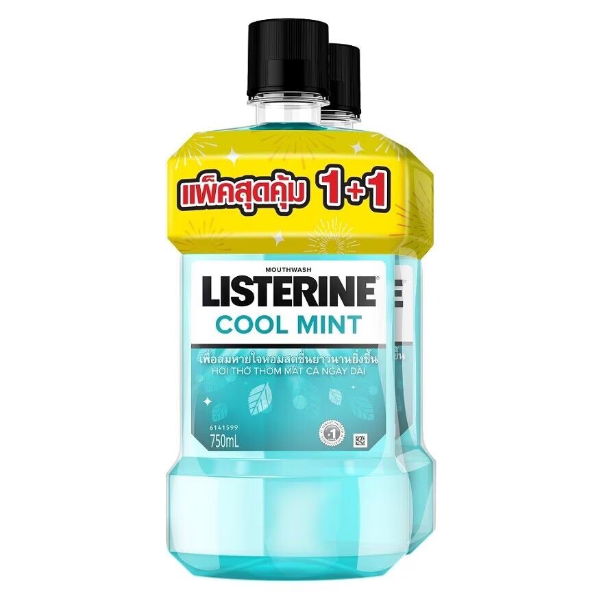 

Listerine Ополаскиватель для рта Cool Mint 750 мл. Двойной пакет, Blue