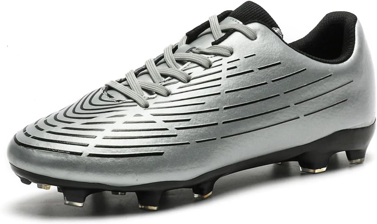 

Мужские футбольные бутсы для игры на открытом воздухе на твердом грунте, тренировочные кроссовки для футзала и футбола BETOOSEN, серебряный