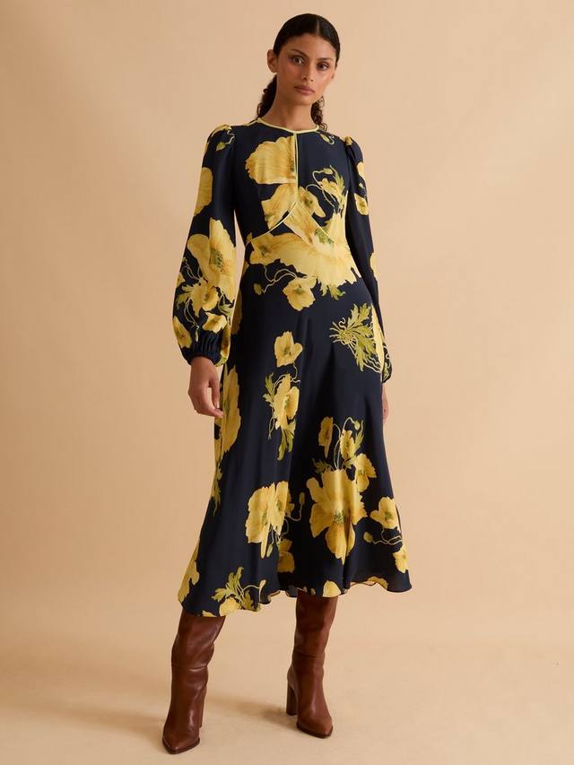 

Платье с пышными рукавами и цветочным принтом FLORERE, Multi