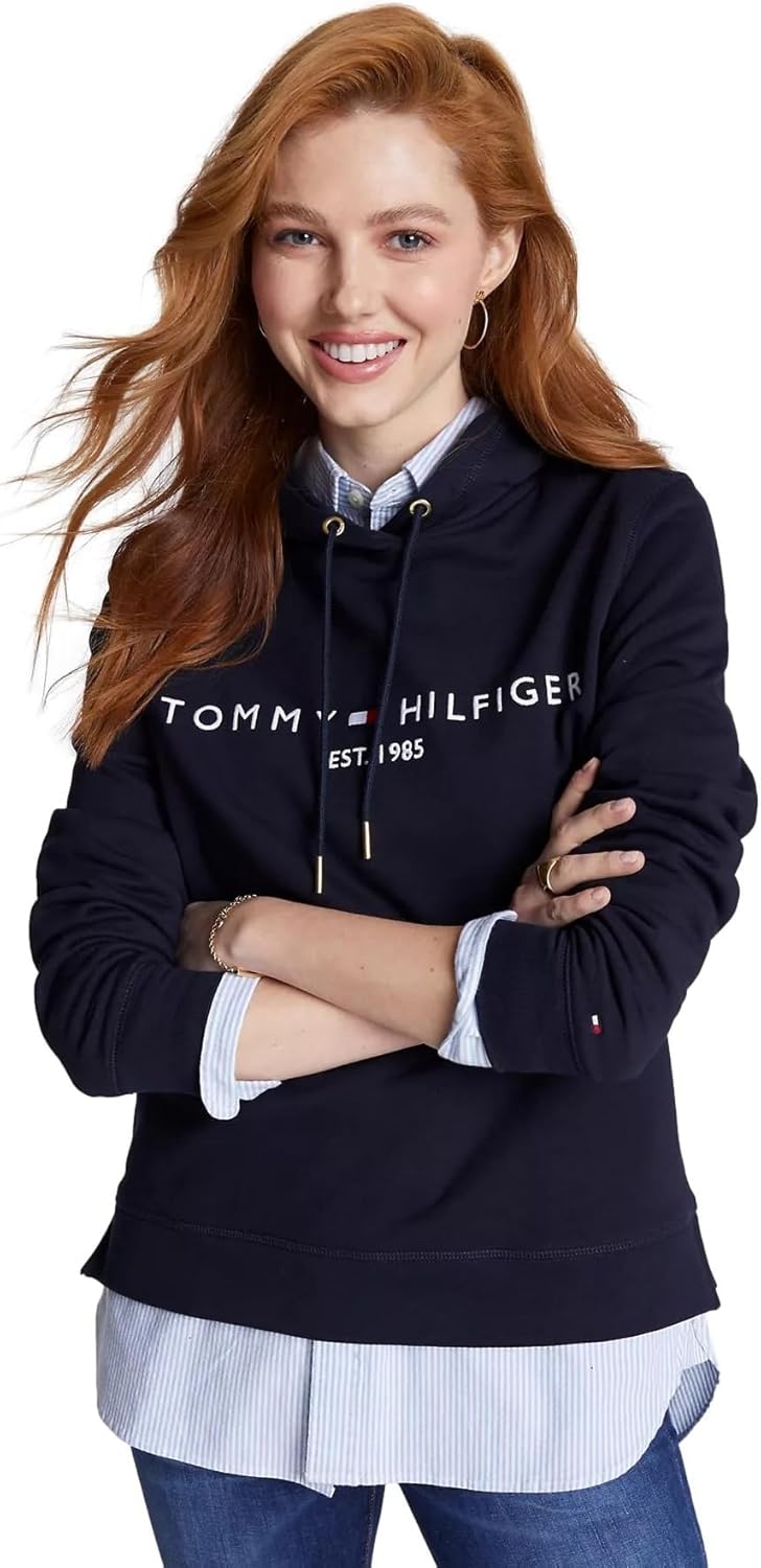 

Женская толстовка с логотипом Tommy Hilfiger, (Fall/Winter 2024) Desert Sky Navy