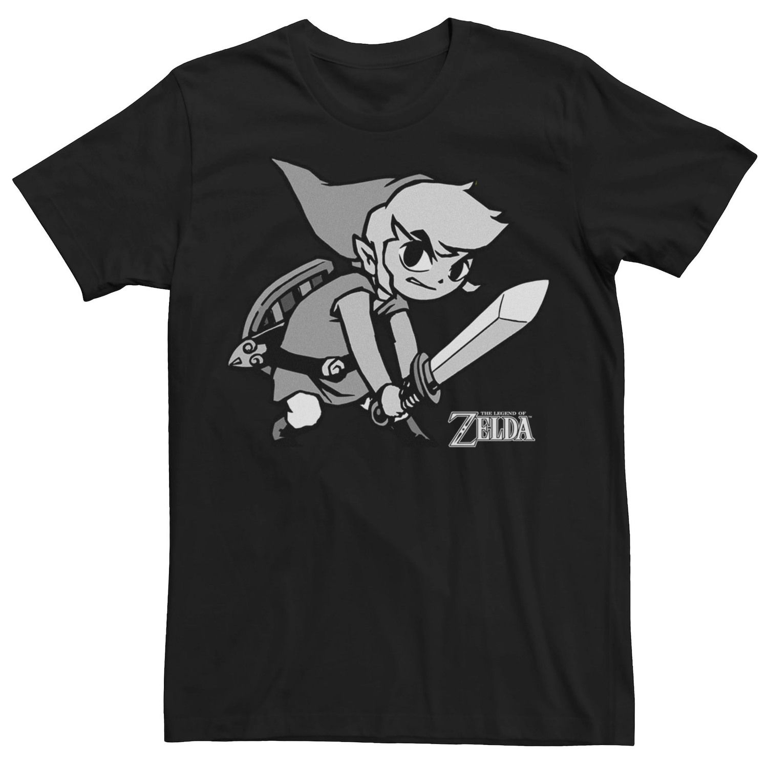 

Мужская футболка Nintendo Zelda Wind Waker Link Fight Stance Licensed Character