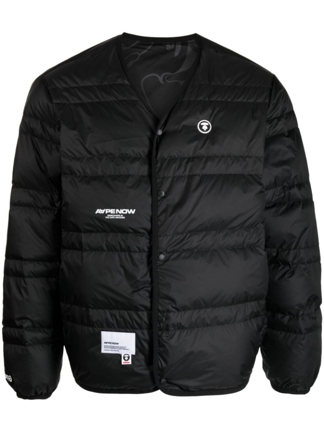 

A Bathing Ape reversible quilted padded jacket, черный