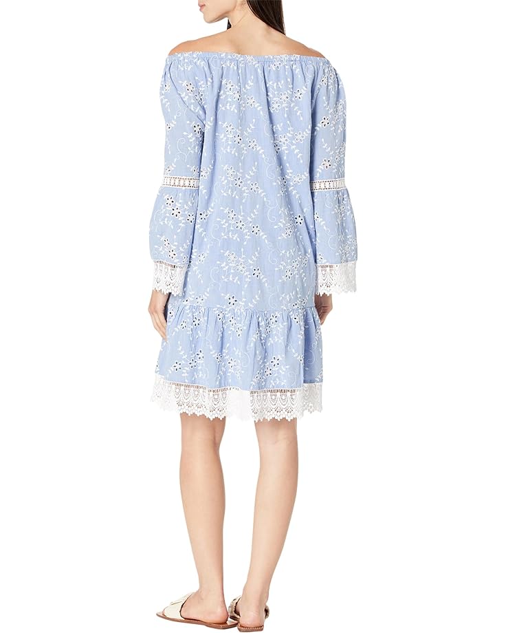 

Платье Karen Kane Embroidered Mixed Lace Dress, цвет Chambray