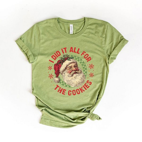 

Футболка с принтом Did it for the cookies santa Simply Sage Market, Light Green, Зеленый, Футболка с принтом Did it for the cookies santa Simply Sage Market, Light Green