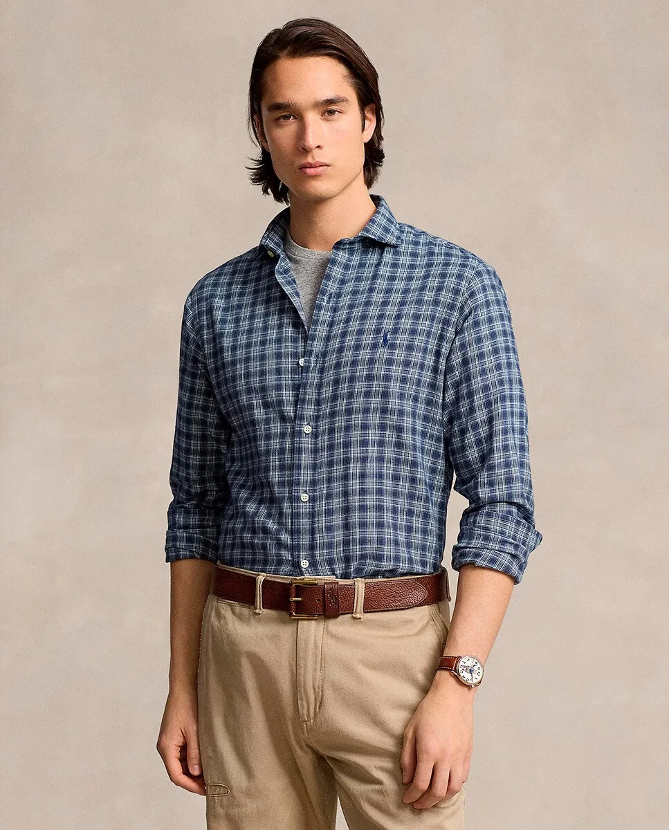 

Мужская рубашка из твила стандартного кроя Polo Ralph Lauren, темно-синий