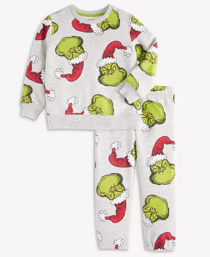 

Мальчиковый комплект Grinch-Print Top and Pants, 2-Piece Set, размер 2T-4T Epic Threads, серый