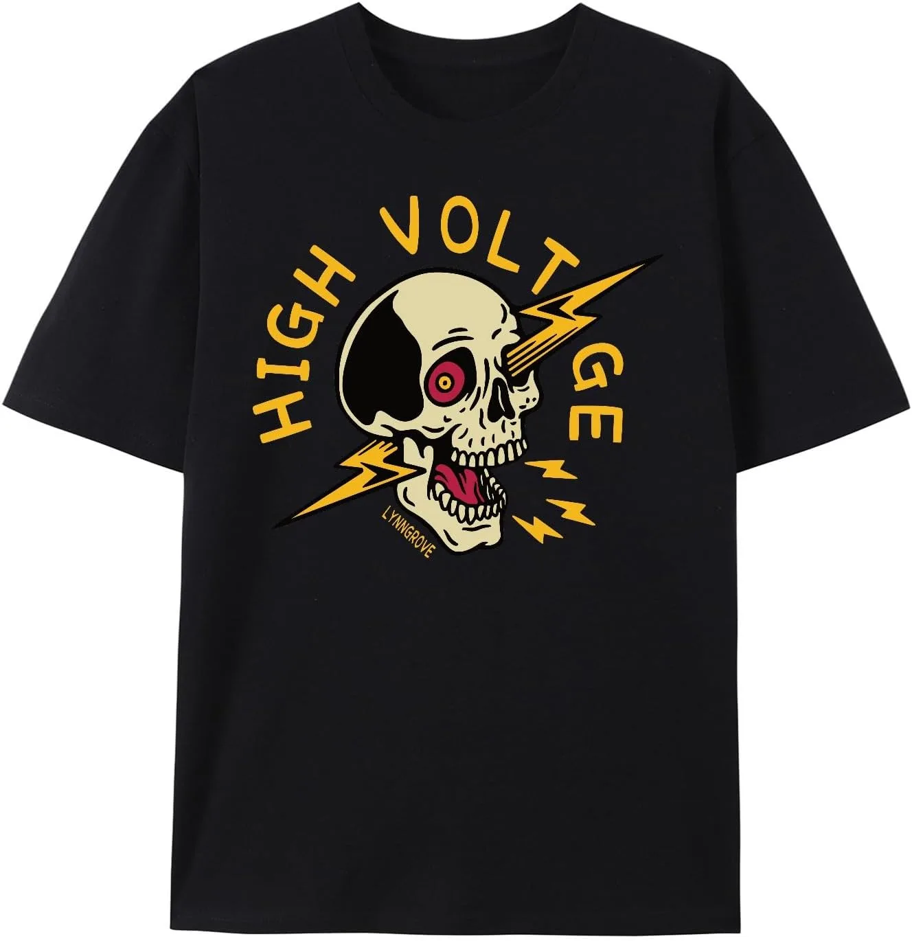 

Футболка мужская High Voltage с принтом черепа, черная, хлопок NEKO MENA