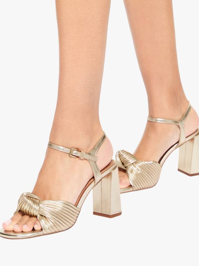 Сандалии на каблуке Signet Knot Block KG Kurt Geiger, Gold — фото 2