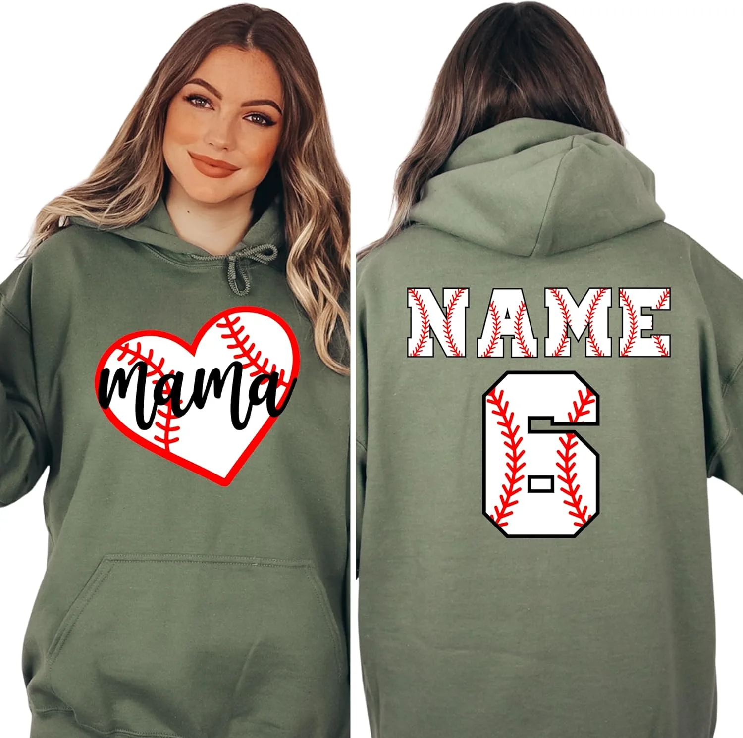 

Бейсбольная футболка с именем Handmade