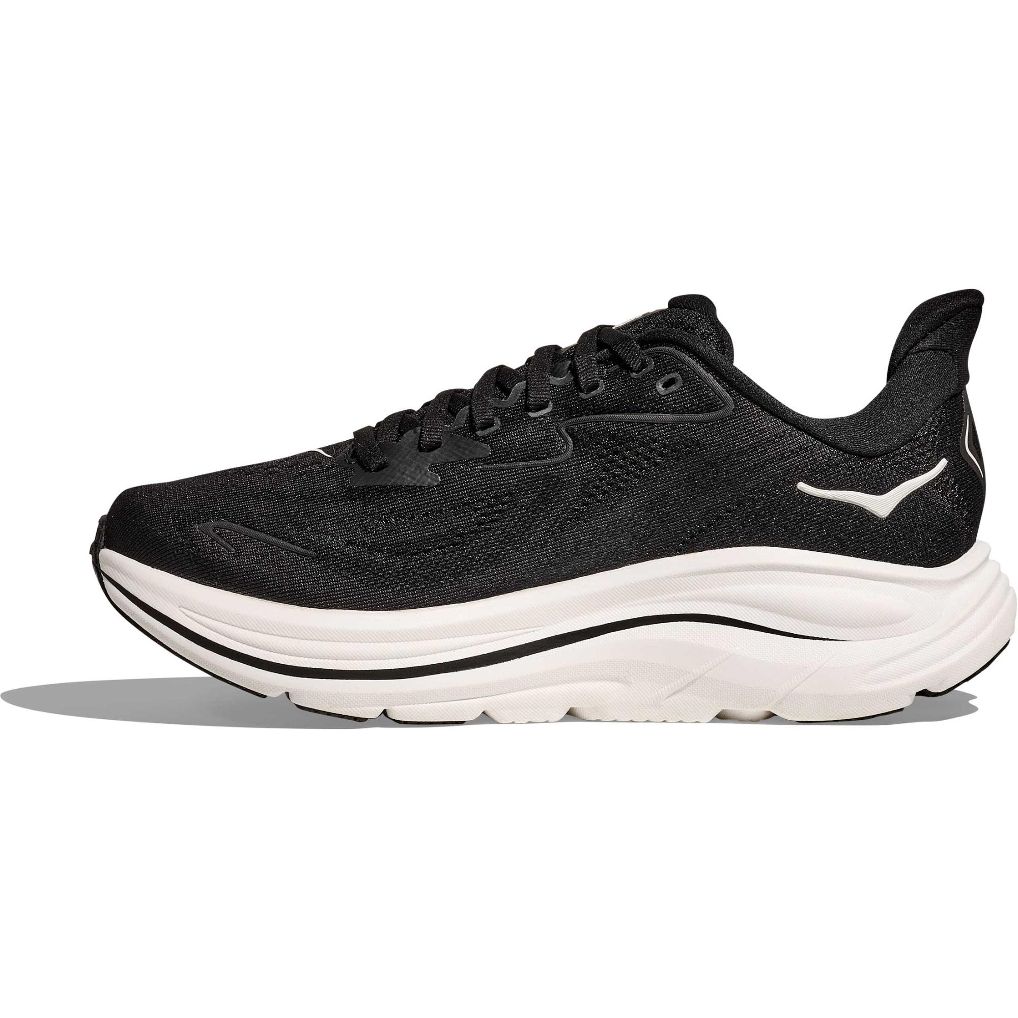 Мужские беговые кроссовки Clifton 10 Wide HOKA, Black/White — фото 3